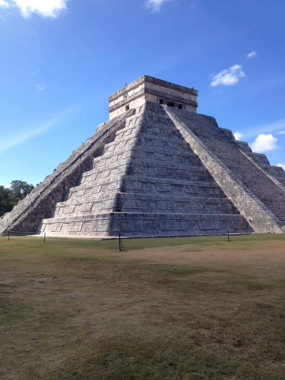 Chichen Itza Mexico Historical Landmark Daylight View Background