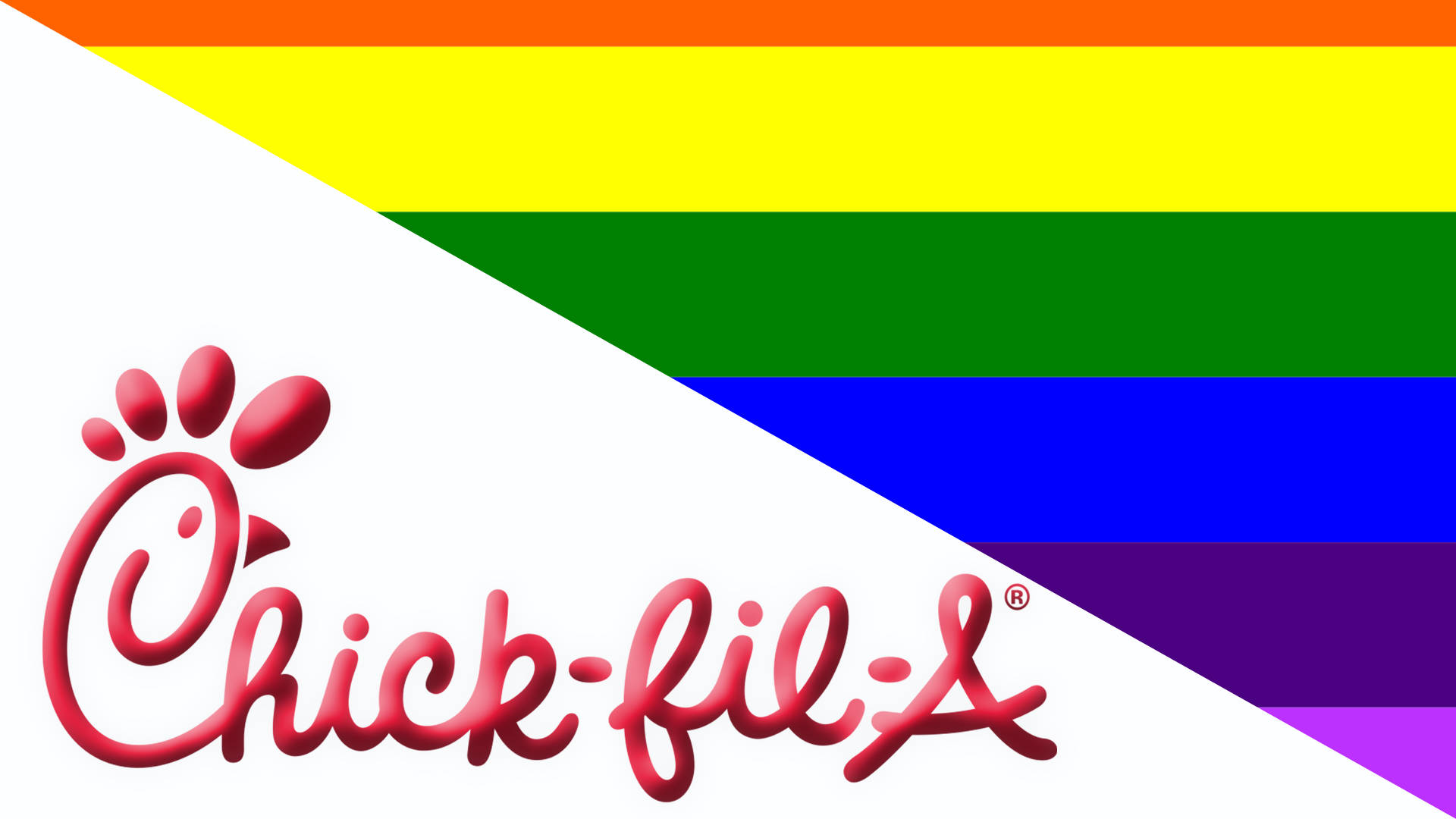 Chick Fil A Rainbow Poster