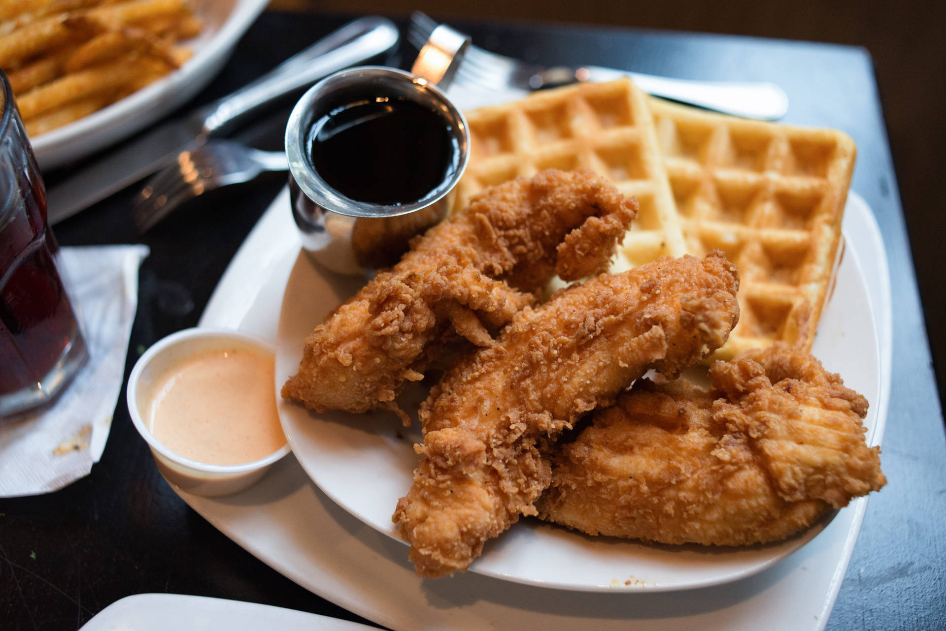 Chicken And Waffles Background