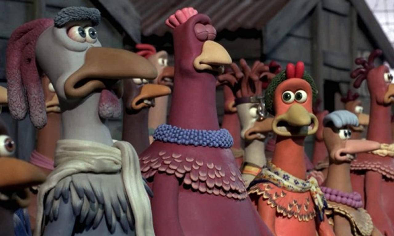 Chicken Flock From The Chicken Run Film Background