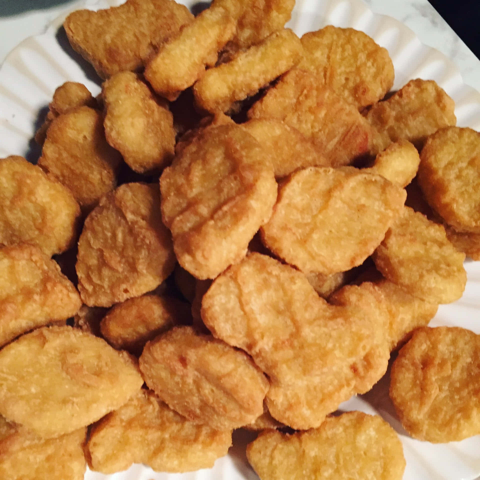 Chicken Nuggets On Paper