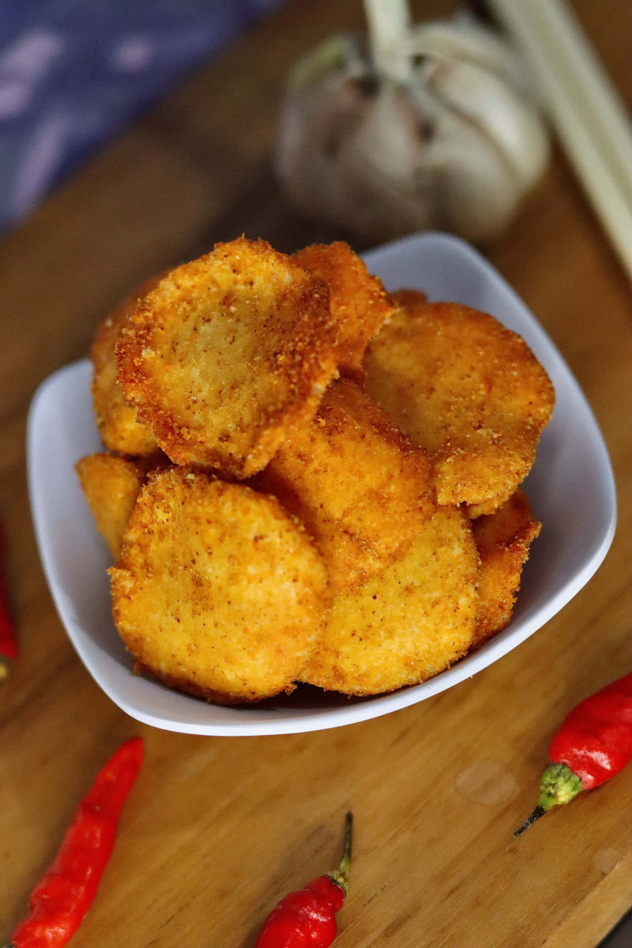 Chicken Nuggets With Chili Background