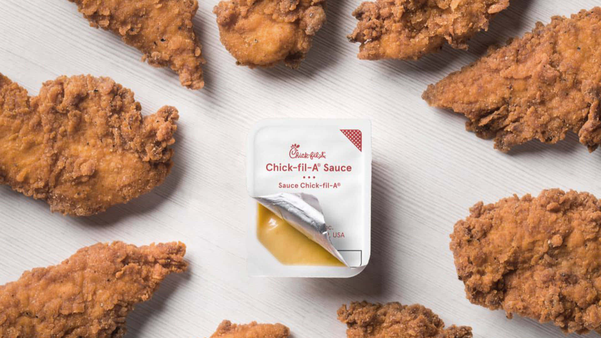 Chicken Nuggets With Sauce Background