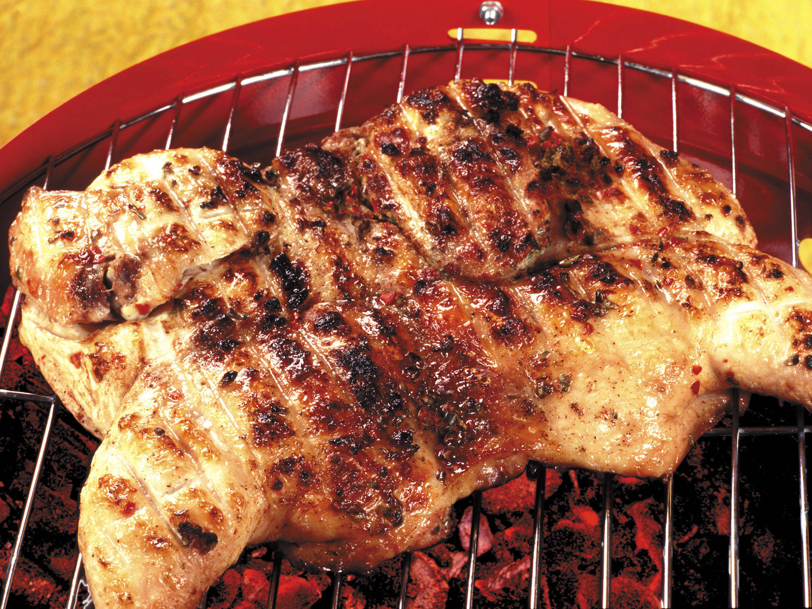 Chicken Parrilla On Indoor Grill Background