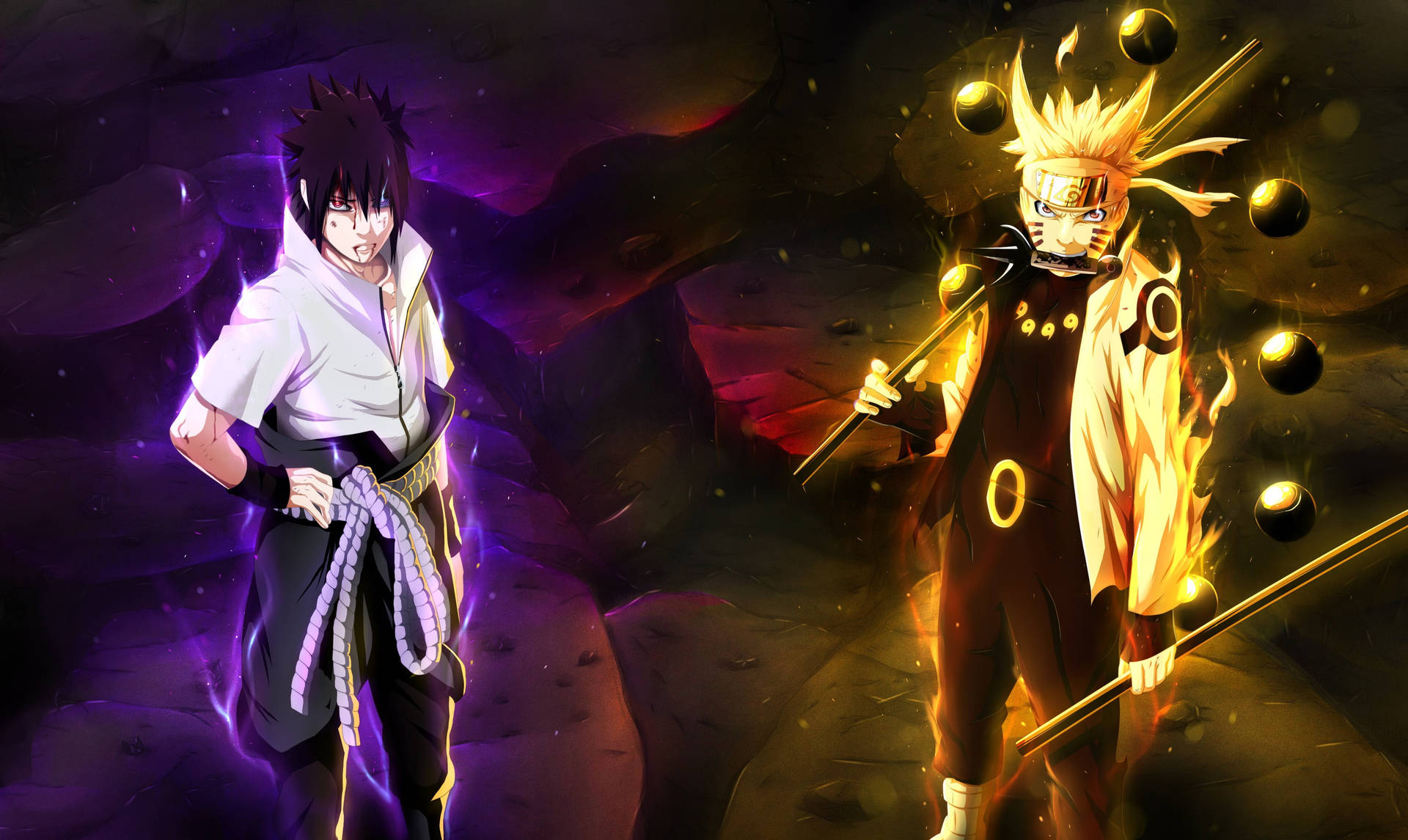 Chidori Coolest Naruto And Sasuke Aura Background