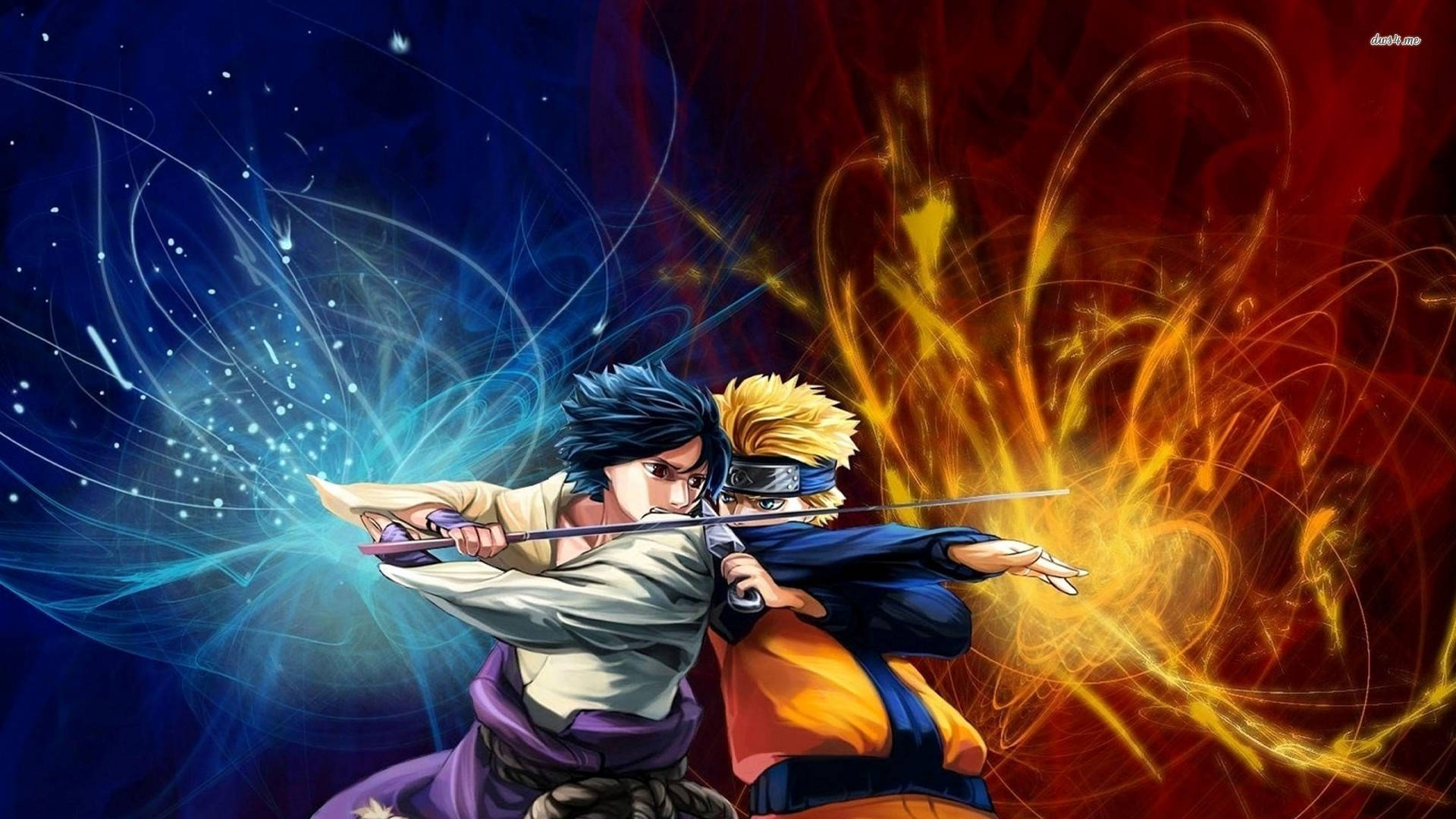 Chidori Sasuke And Naruto Clash Background