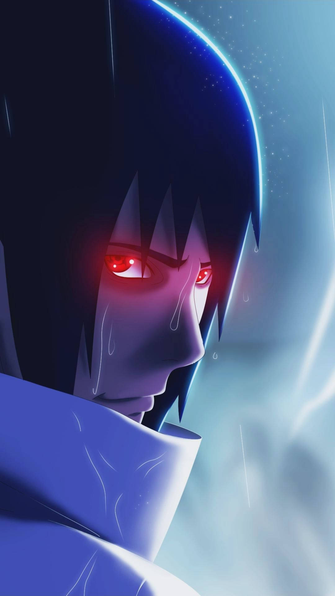 Chidori Sasuke Red Eyes Background