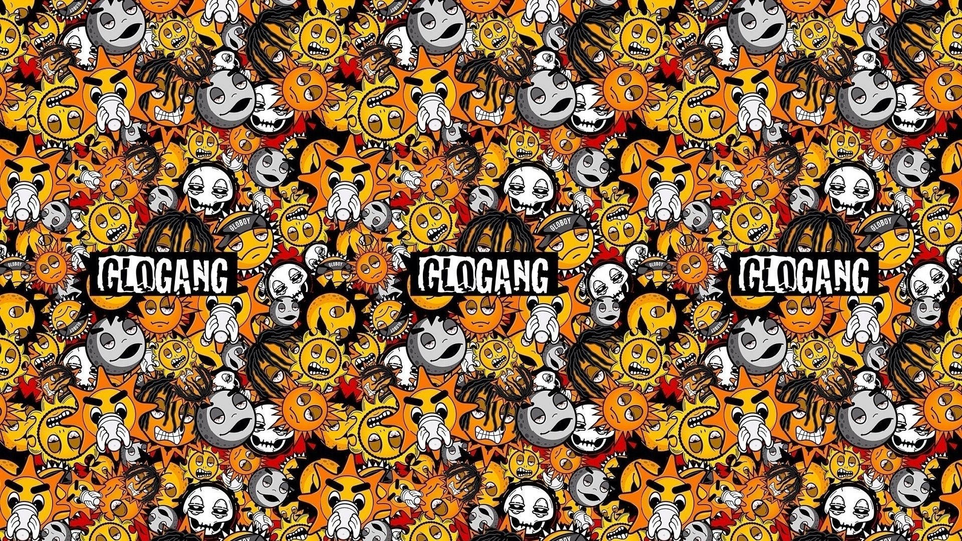 Chief Keef Glo Gang Emojis Background