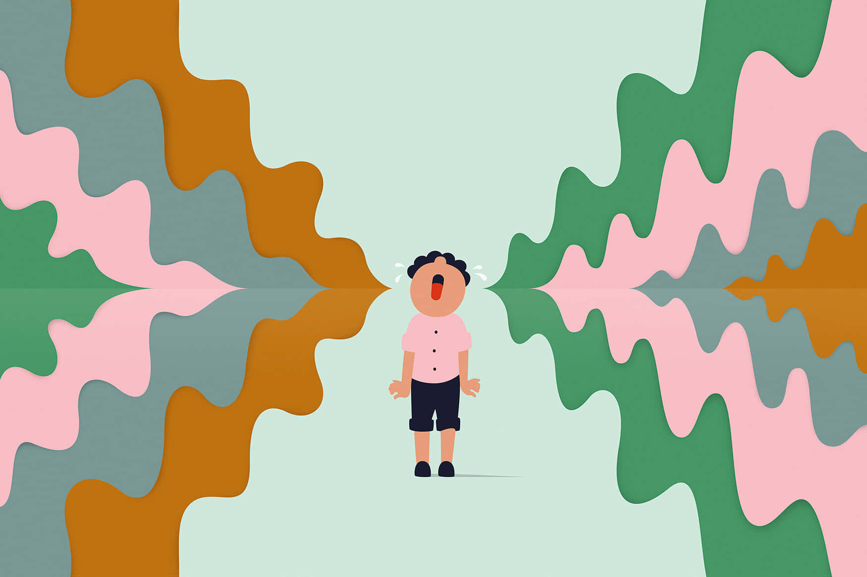 Child Crying Abstract Background Background