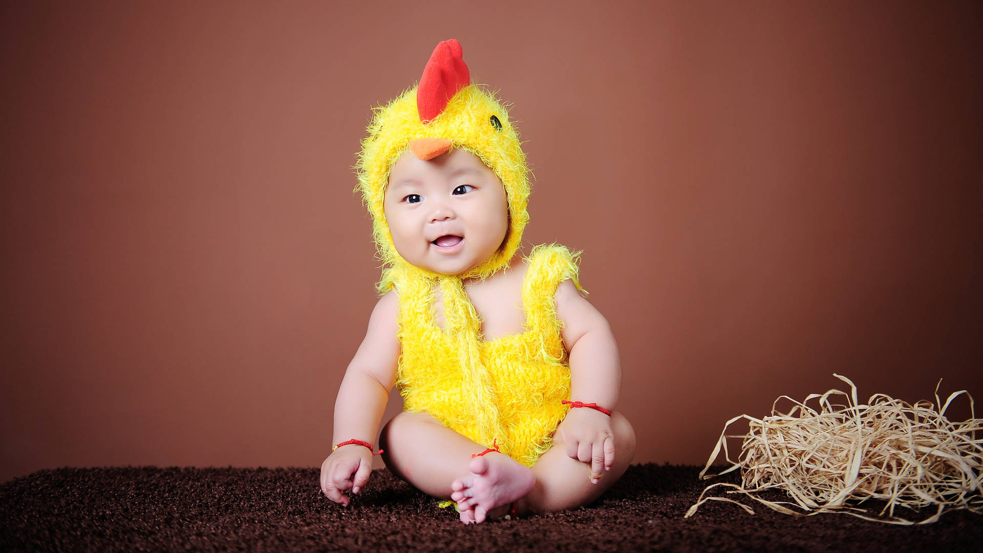 Child In Yellow Chick Mascot