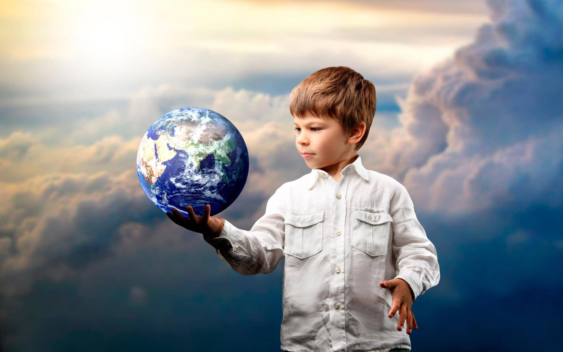 Child Symbolizing World Peace Background