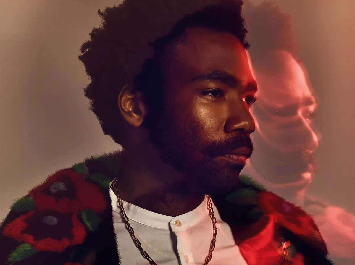 Childish Gambino Double Exposure Portrait Background