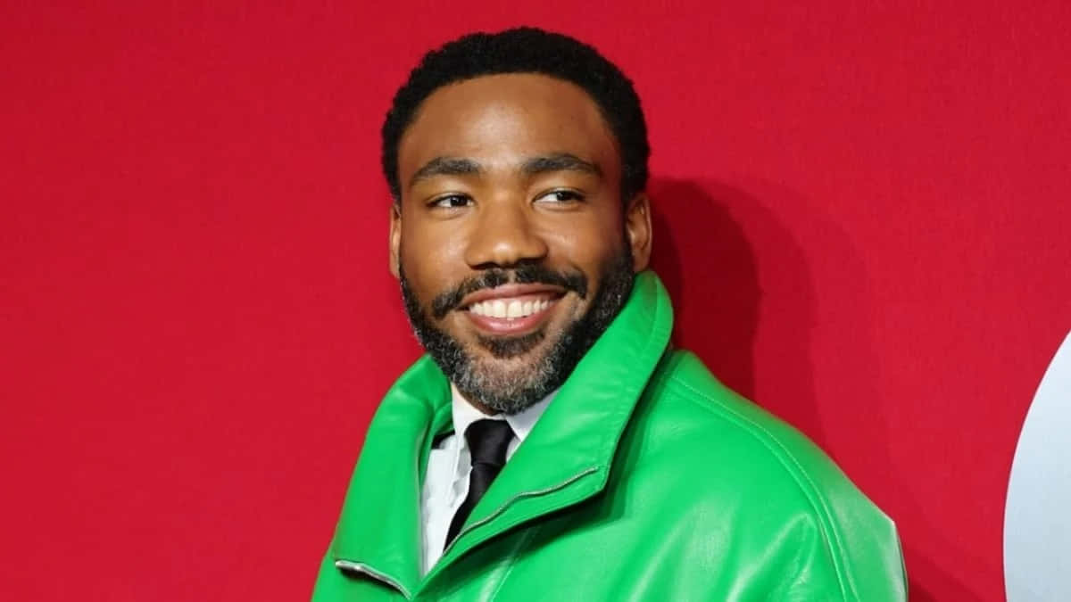 Childish Gambino Smilingin Green Jacket Background