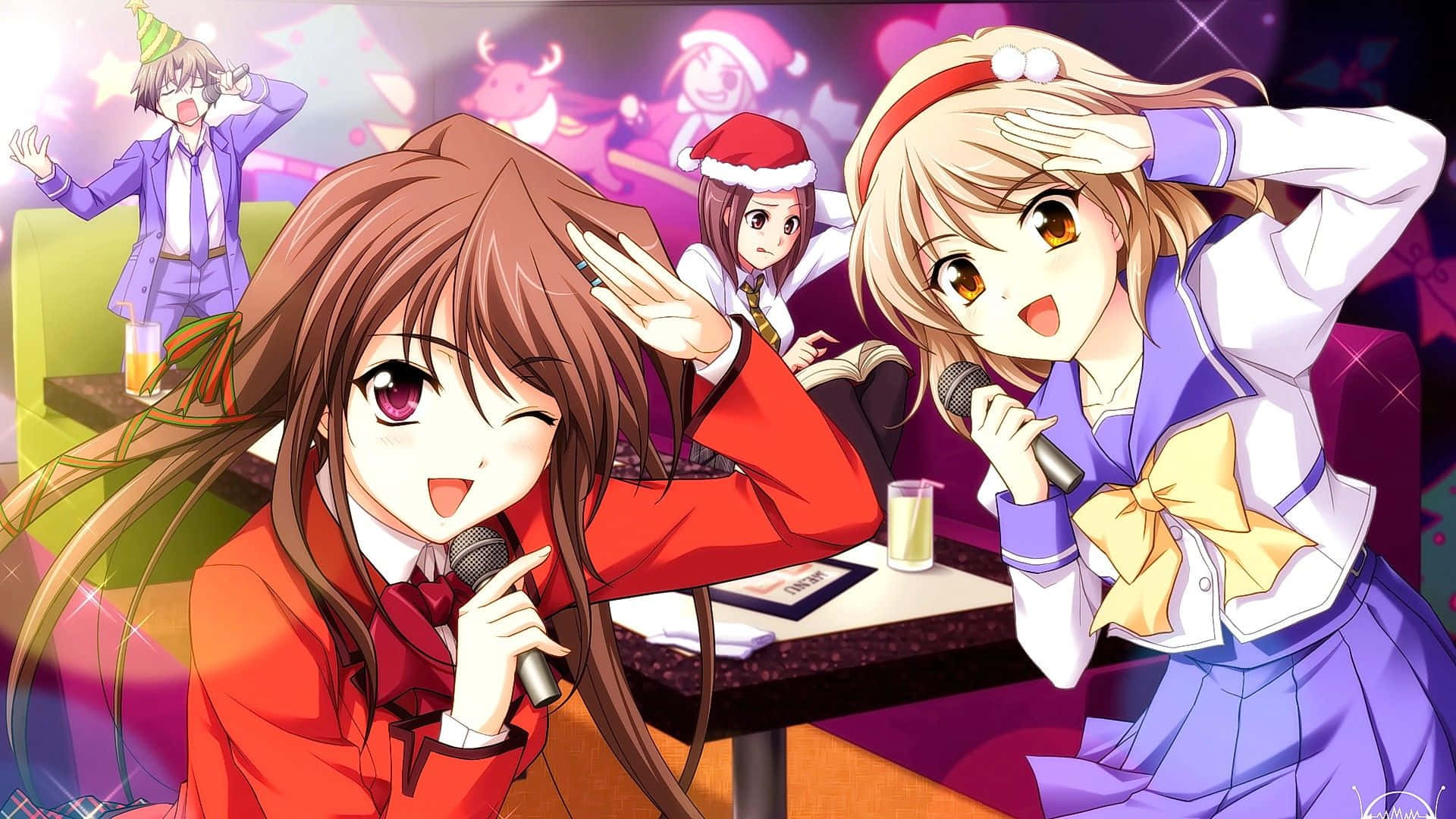 Children Partying Uniform Karaoke Background