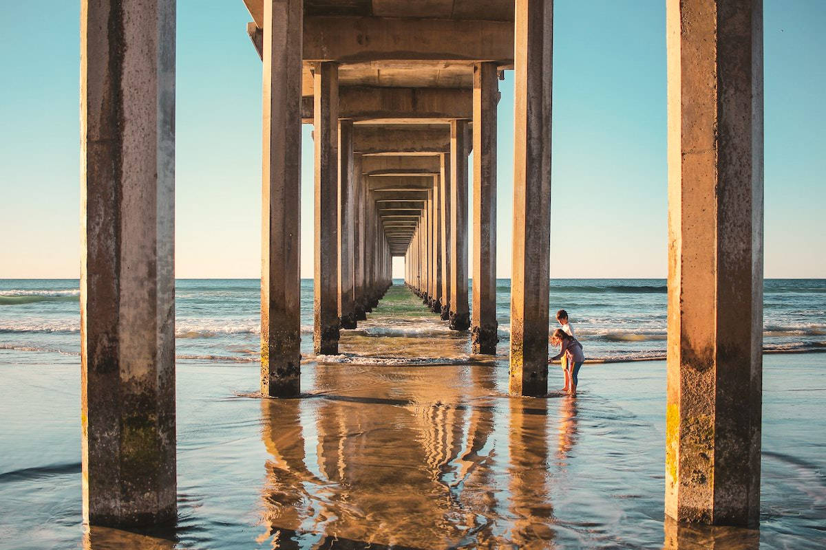 Children Under The San Diego Pier