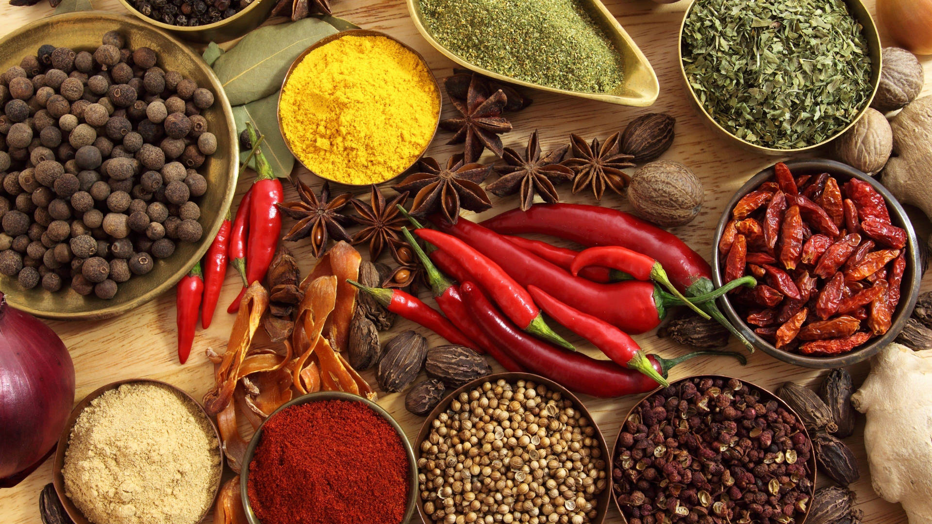 Chili Spices Food Herbs Background