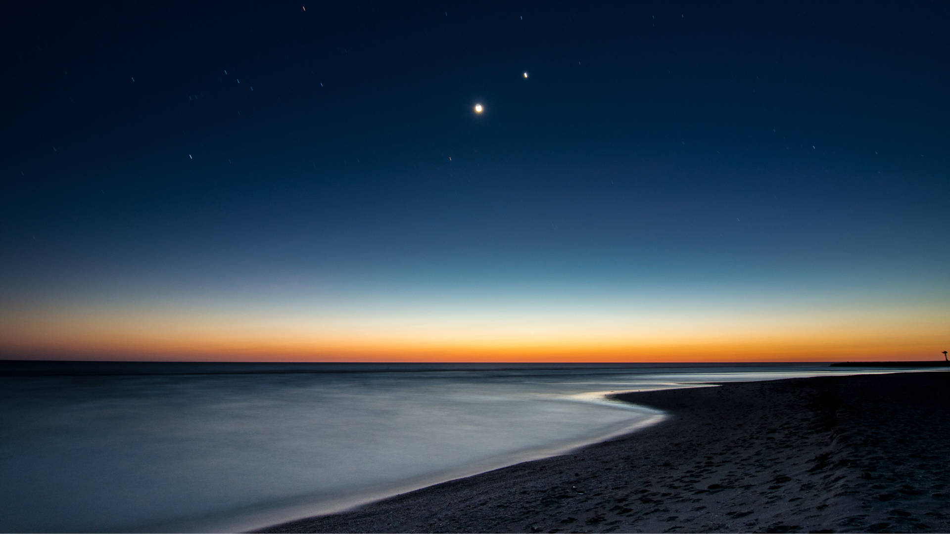 Chill Beach Night View Background