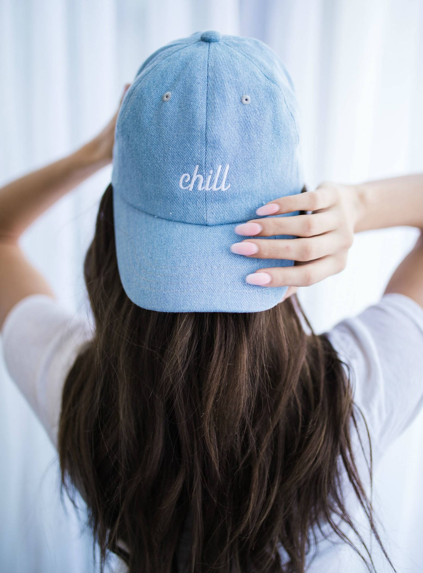 Chill Blue Cap Instagram Profile Background