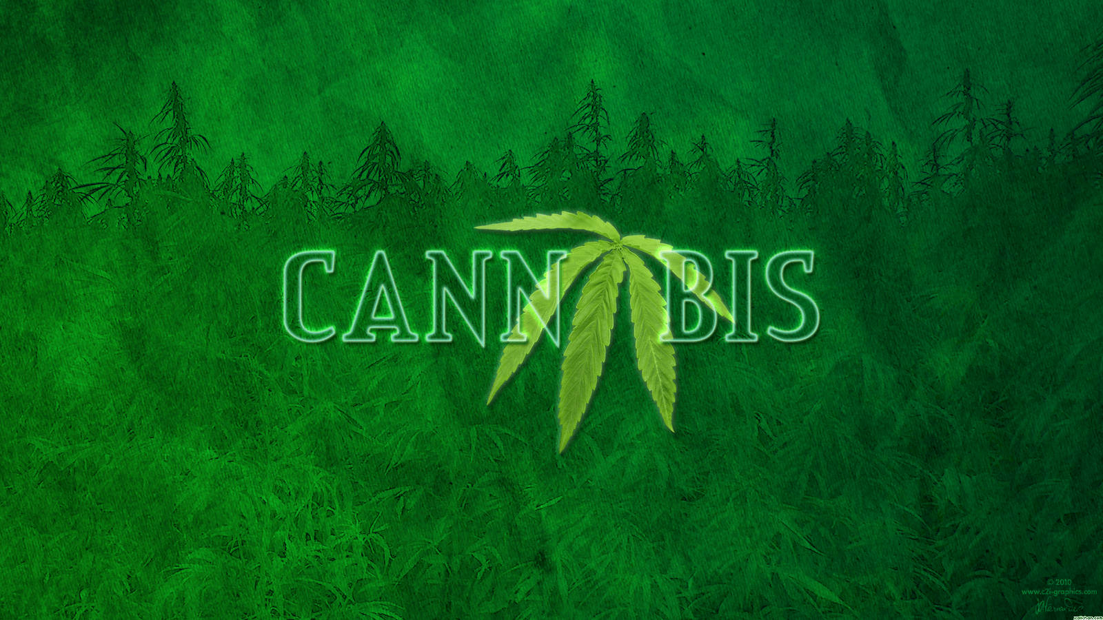 Chill Green Cannabis Background