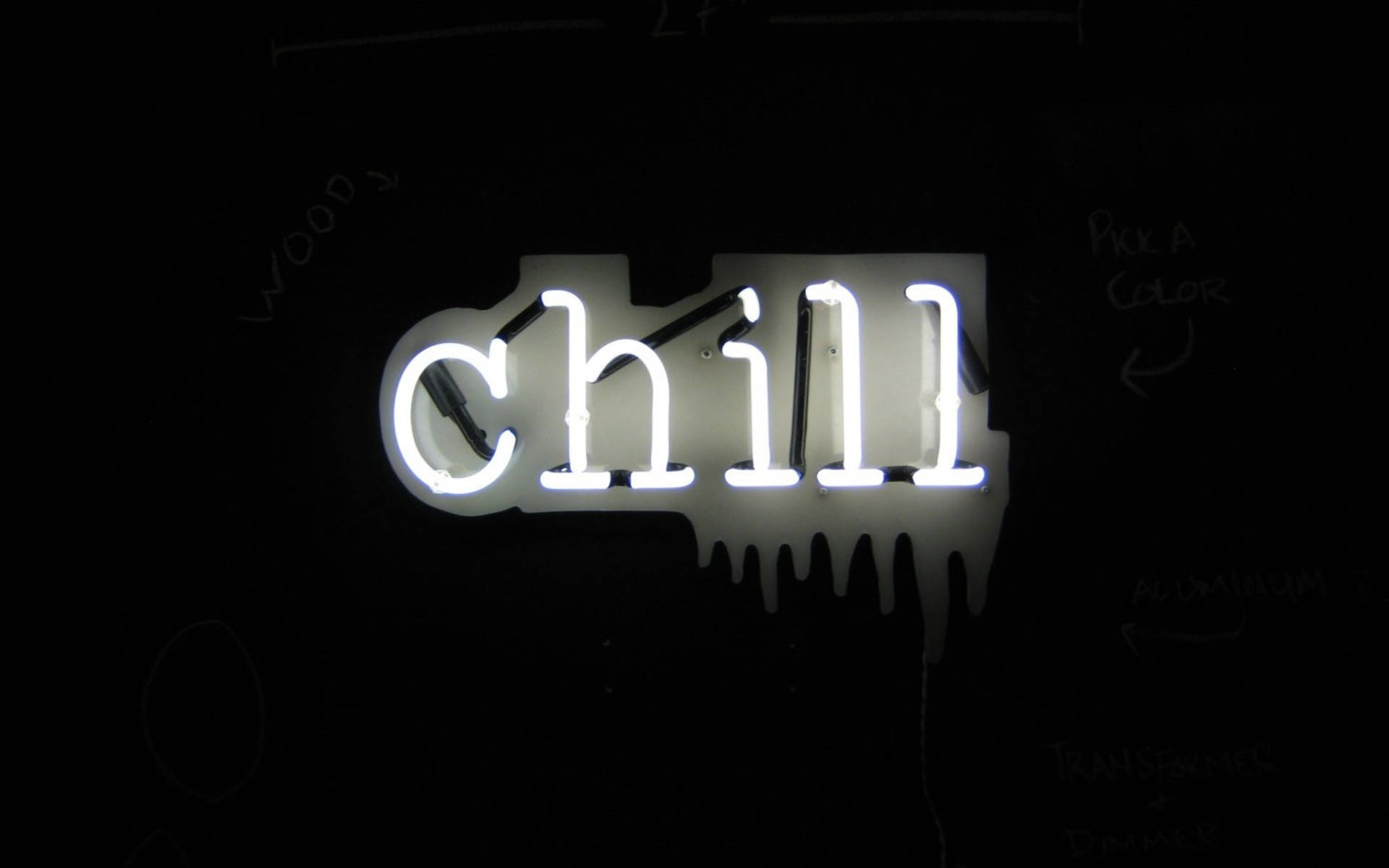 Chill Neon Light Signage Background