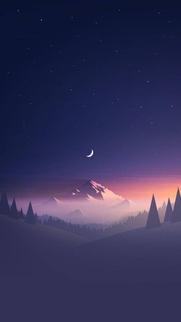 Chill Night In The Mountains Background