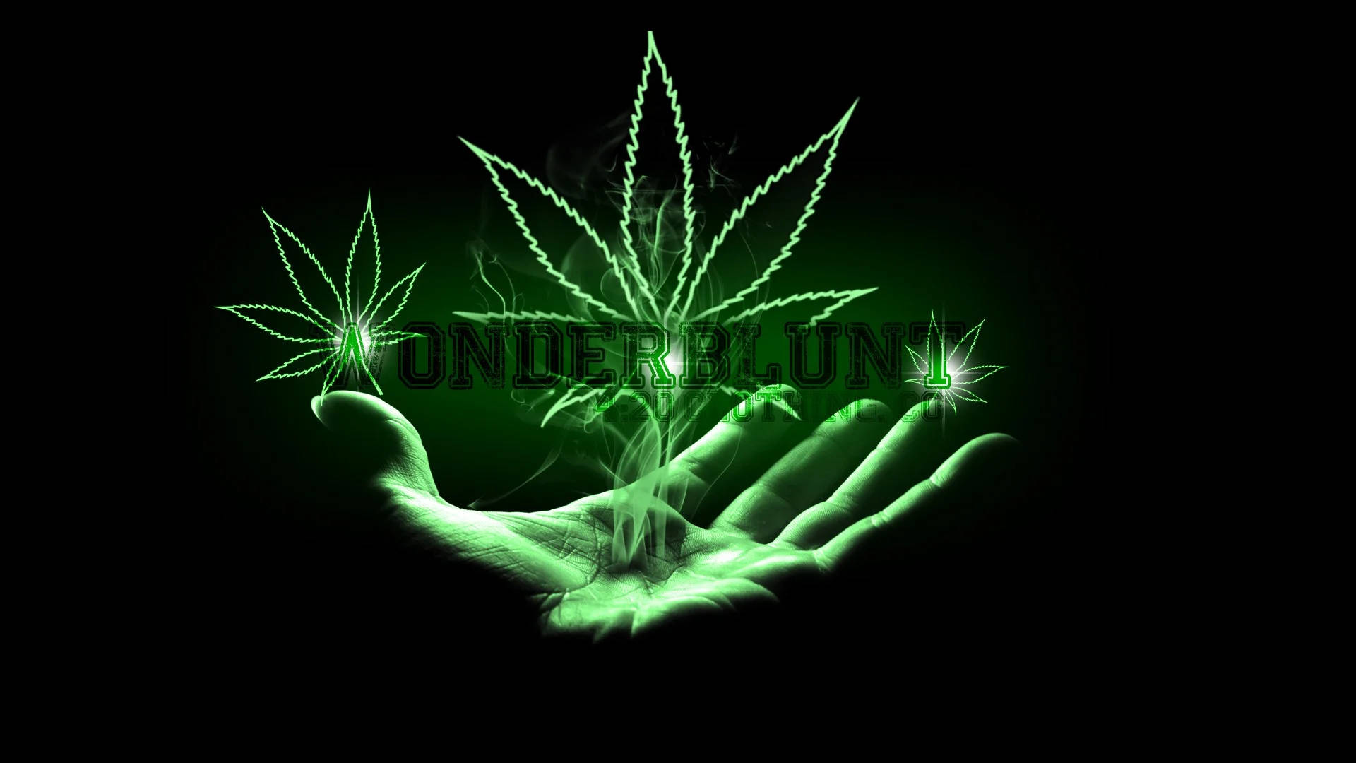 Chill Stoner Hands With Weed Background