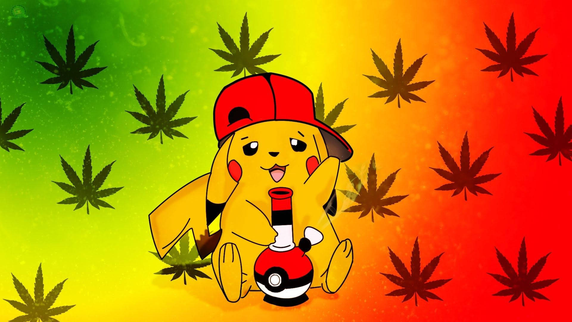 Chill Stoner Pikachu Background