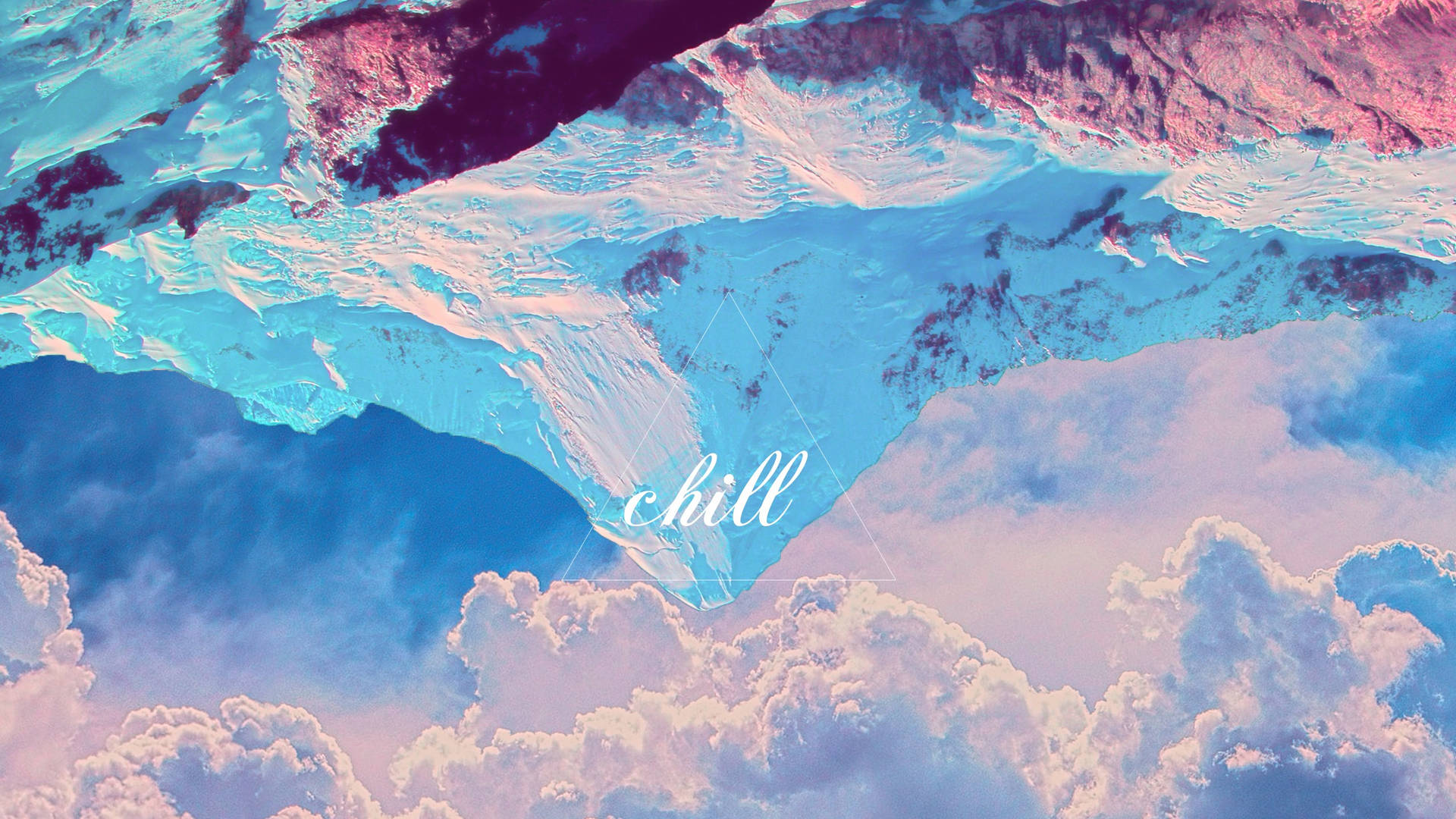 Chill Upside Down Mountain Art Background