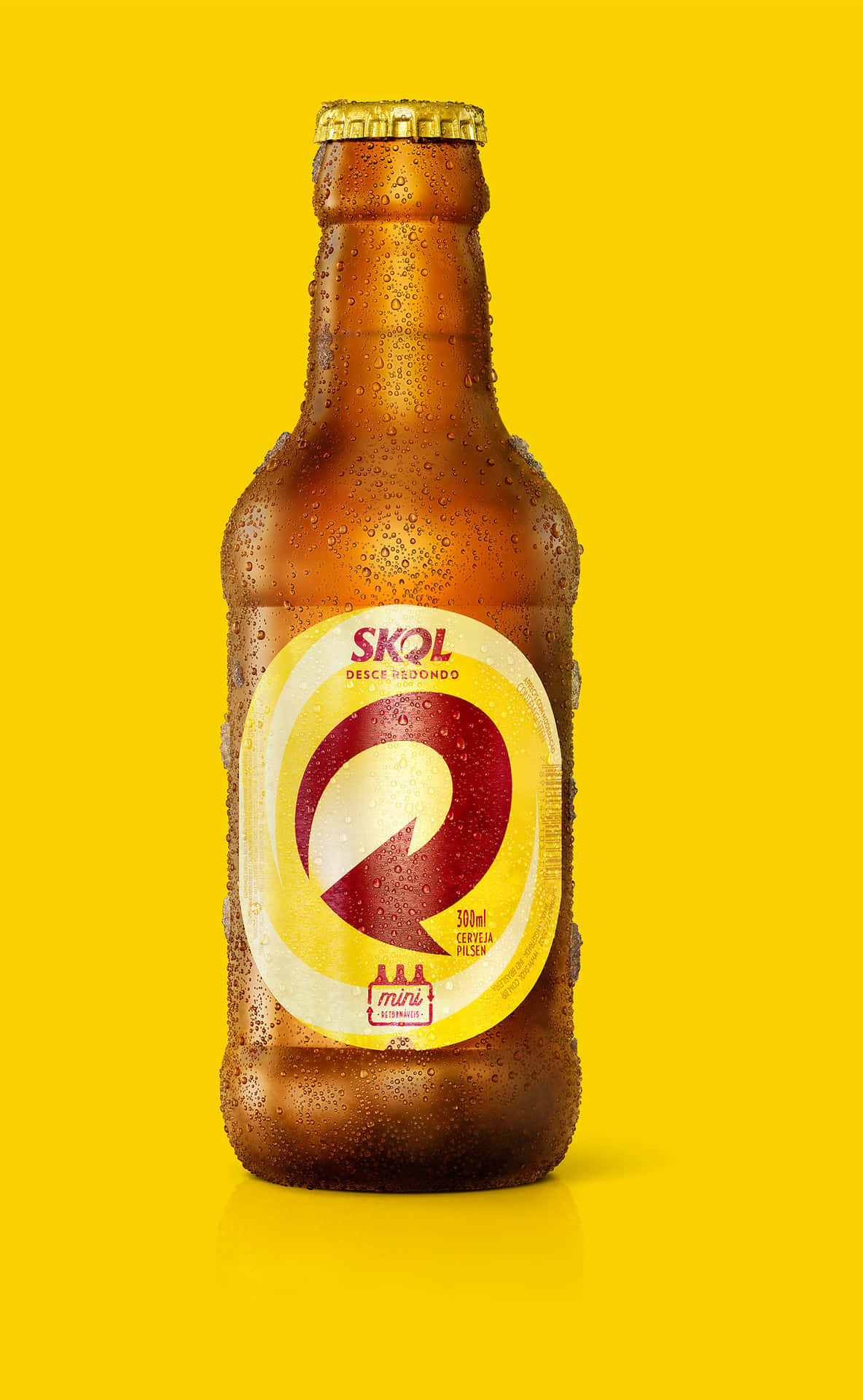 Chilled Skol Beer Bottle Background