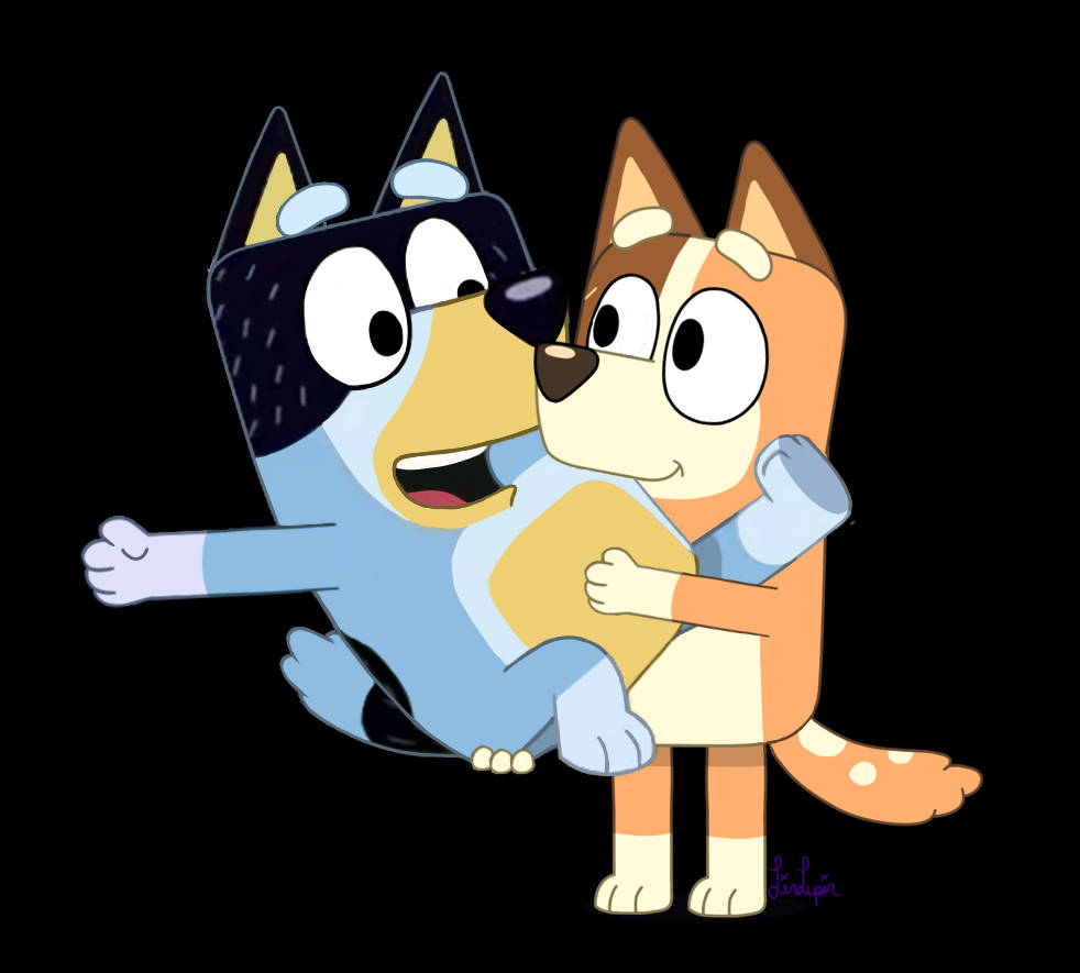 Chilli Carrying Bandit Bluey Cartoon Background