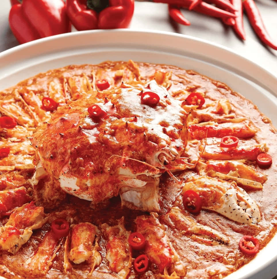 Chilli Crab Meat Dish Background