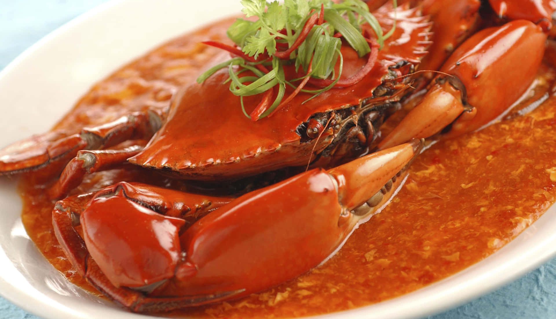 Chilli Crab With Thick Sauce Background