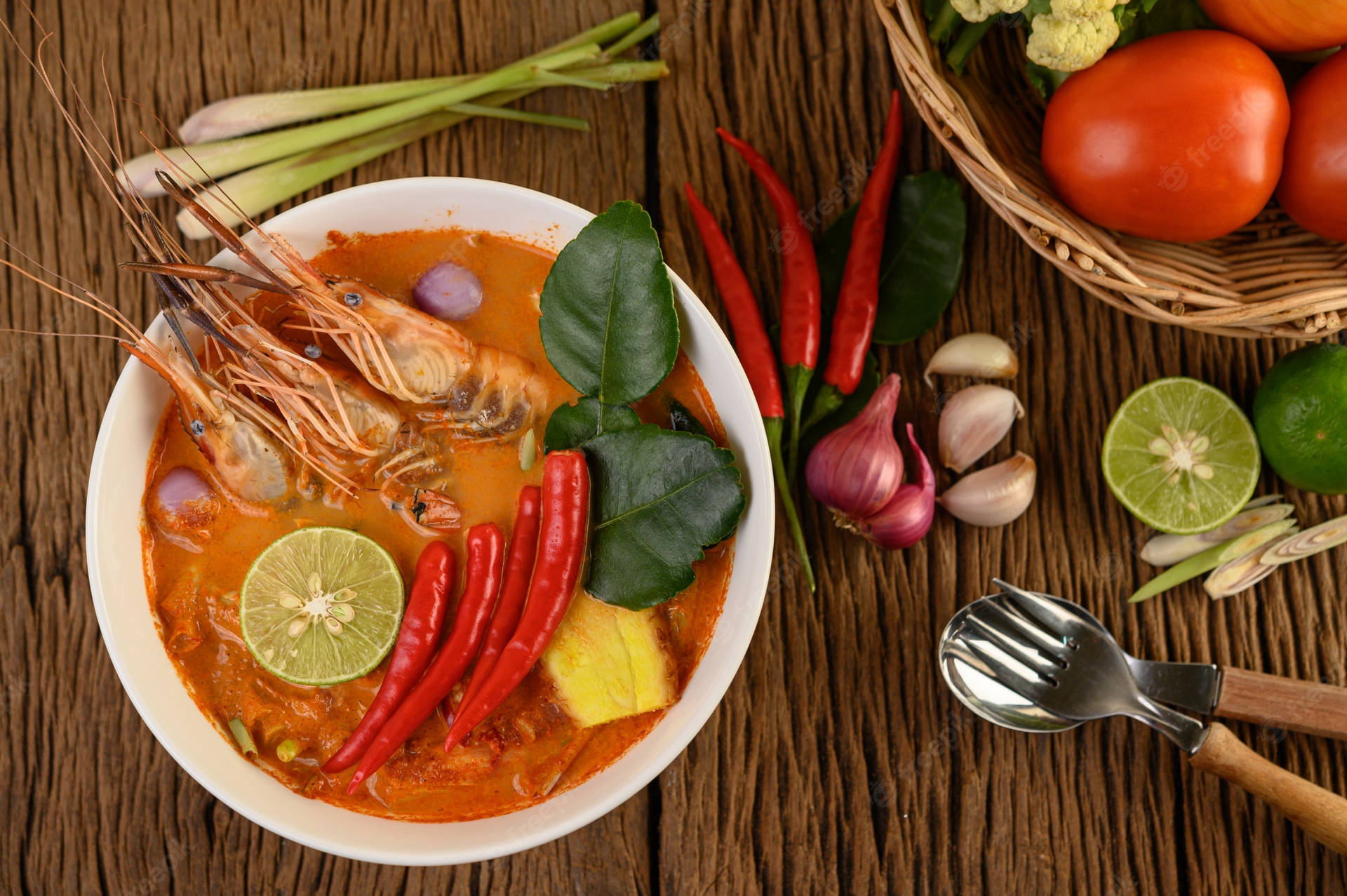 Chilli Thai Tom Yum Soup Background