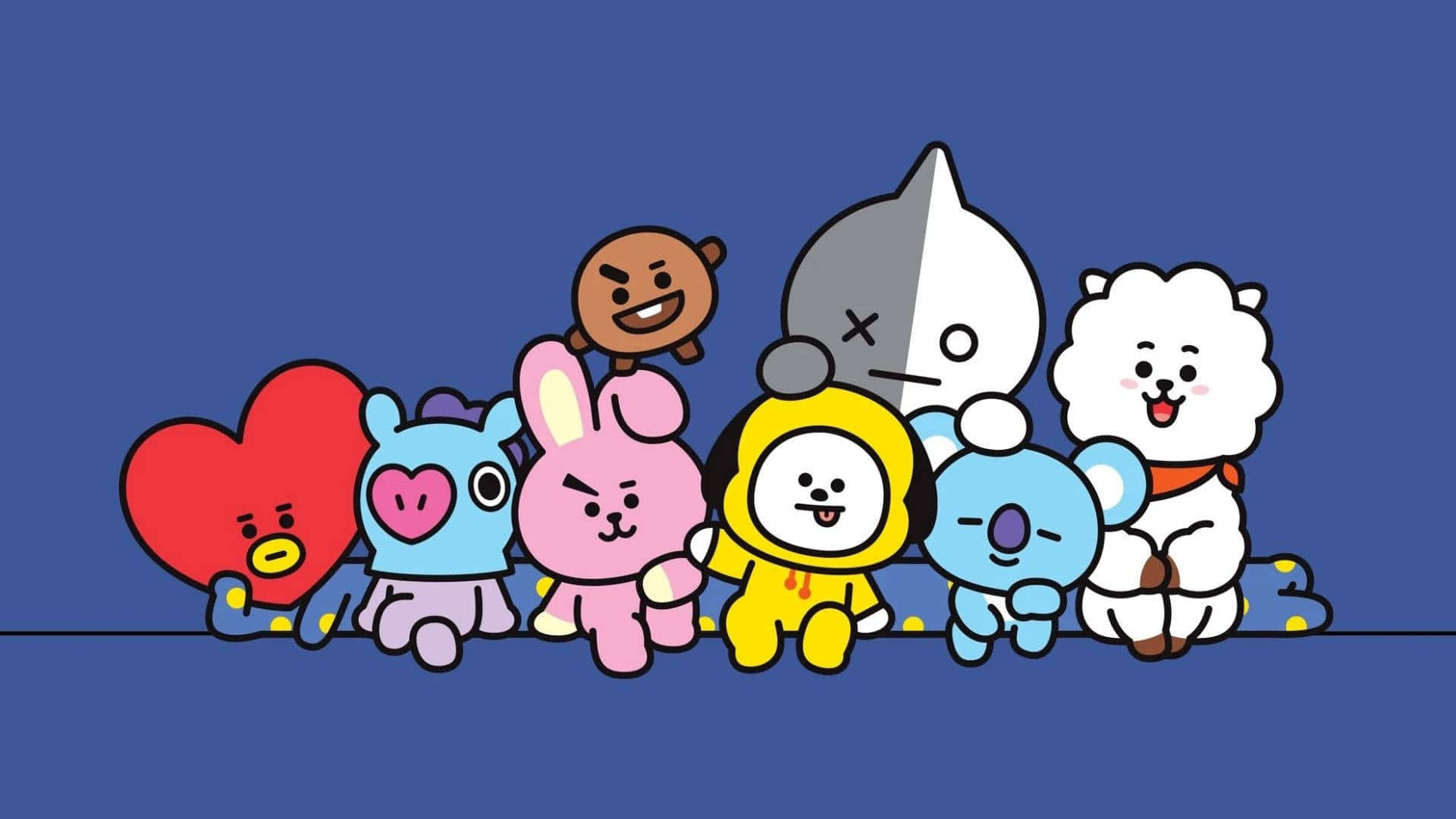 Chilling Bt21 4k Background