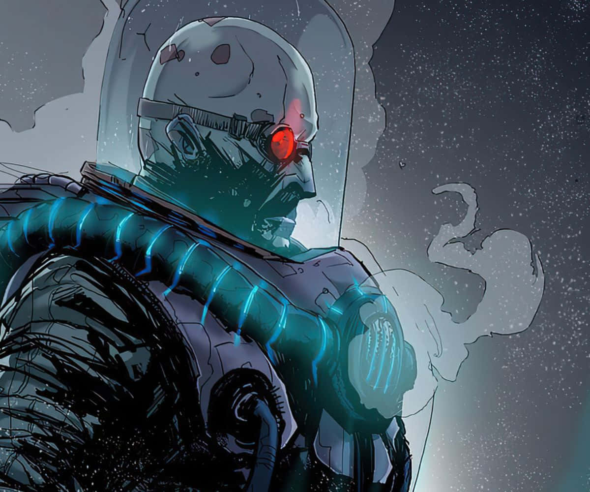 Chilling Gaze: Mr. Freeze In Action Background