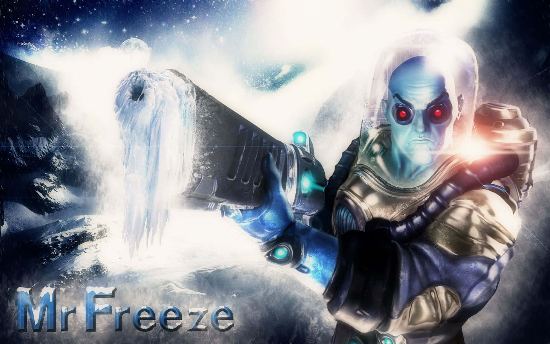 Chilling Gaze Of Mr. Freeze - The Cold-hearted Villain Background