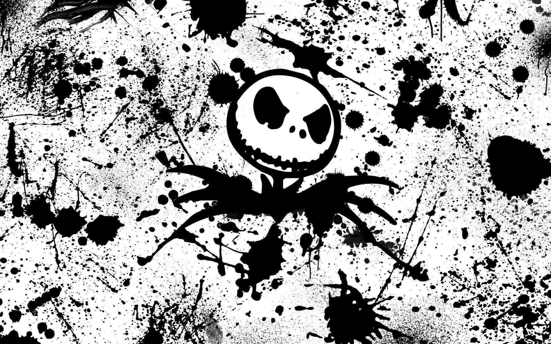 Chilling Halloween Skeleton Grin Background