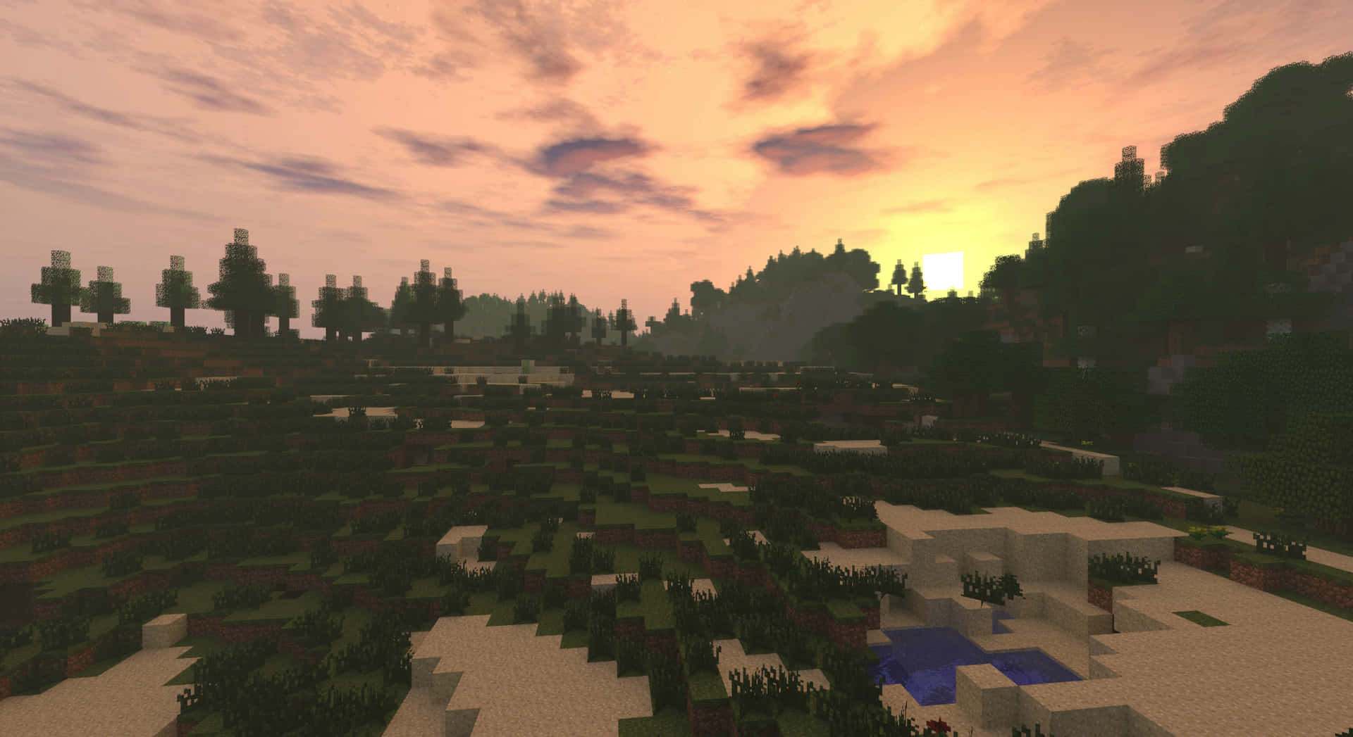 Chilling Out As You Enjoy Minecraft Sunset