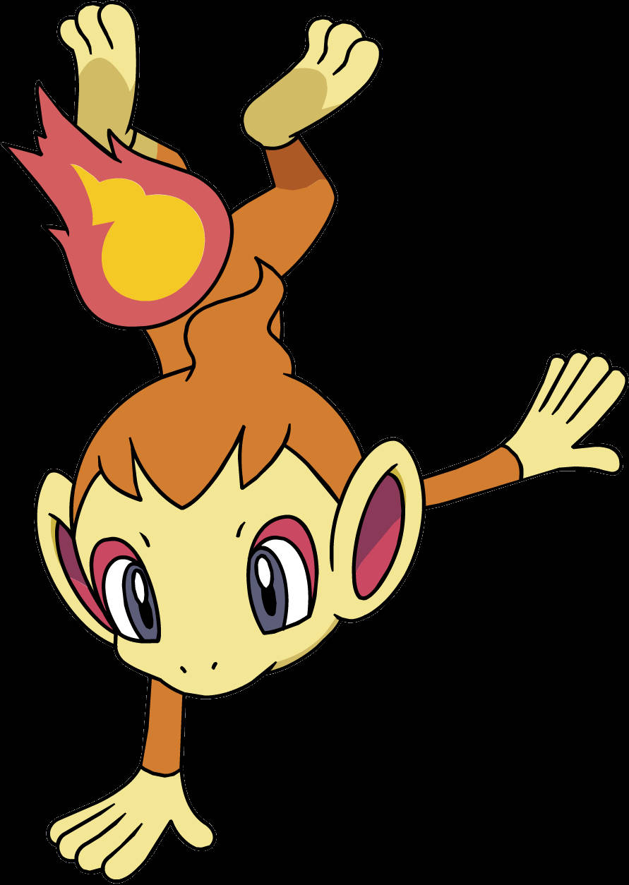 Chimchar Doing A Hand Stand Background