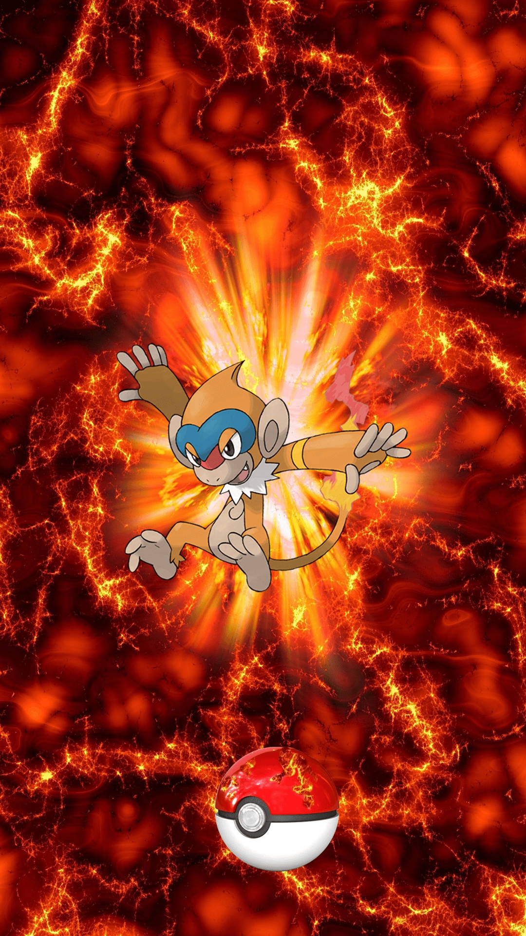 Chimchar Evolution Into Monferno Pokemon Background