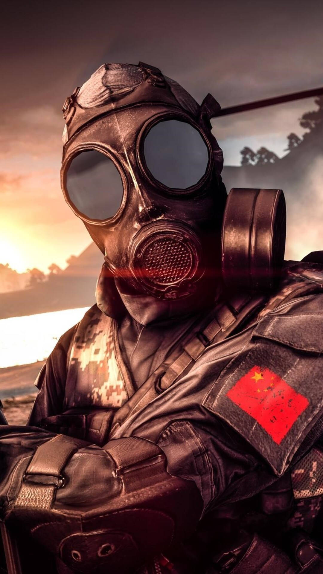 China Flag In Battlefield 4 Phone Background