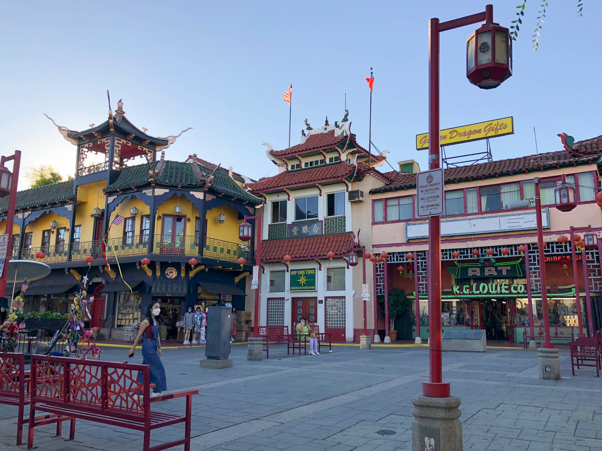 Chinatown In Downtown Los Angeles Background