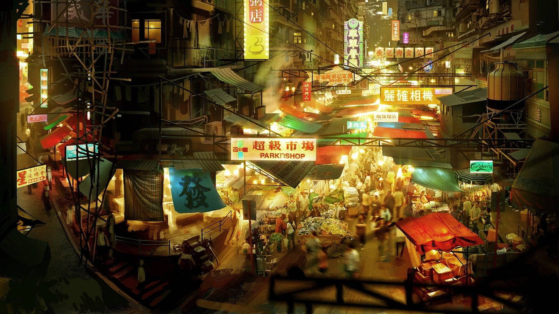 Chinatown Street Market Background