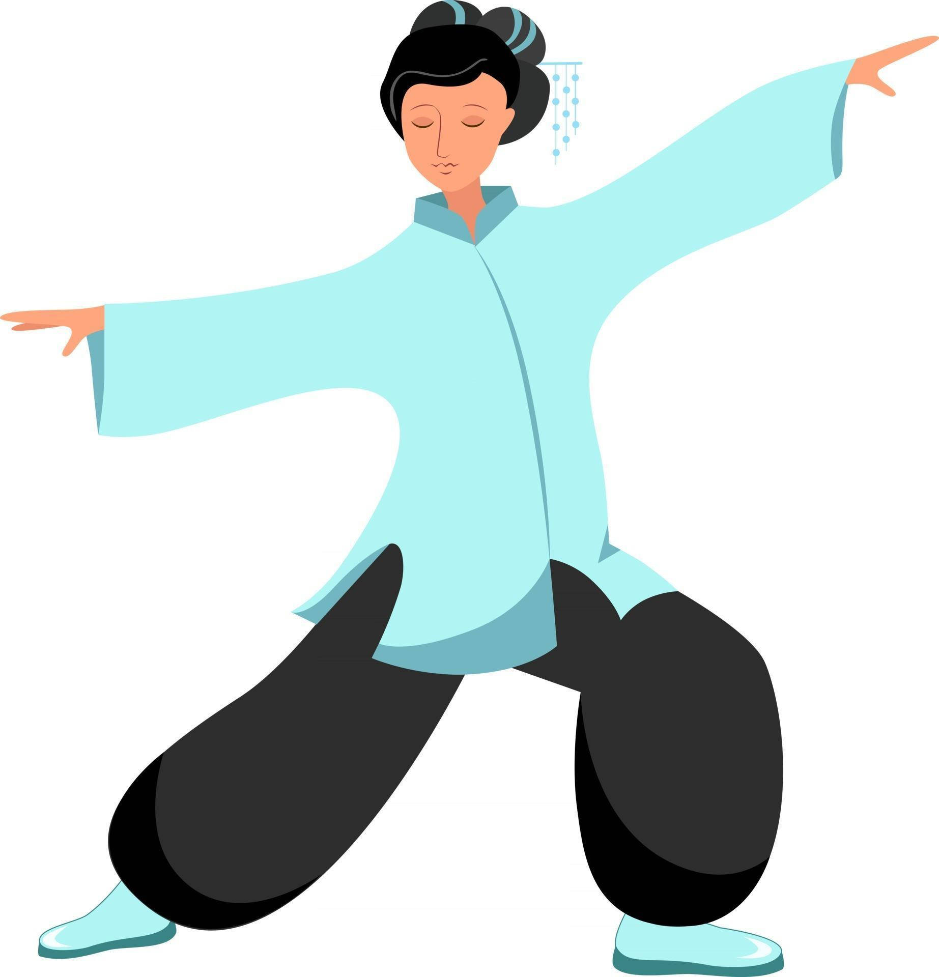 Chinese Exercise Qi Gong Clip Art Background