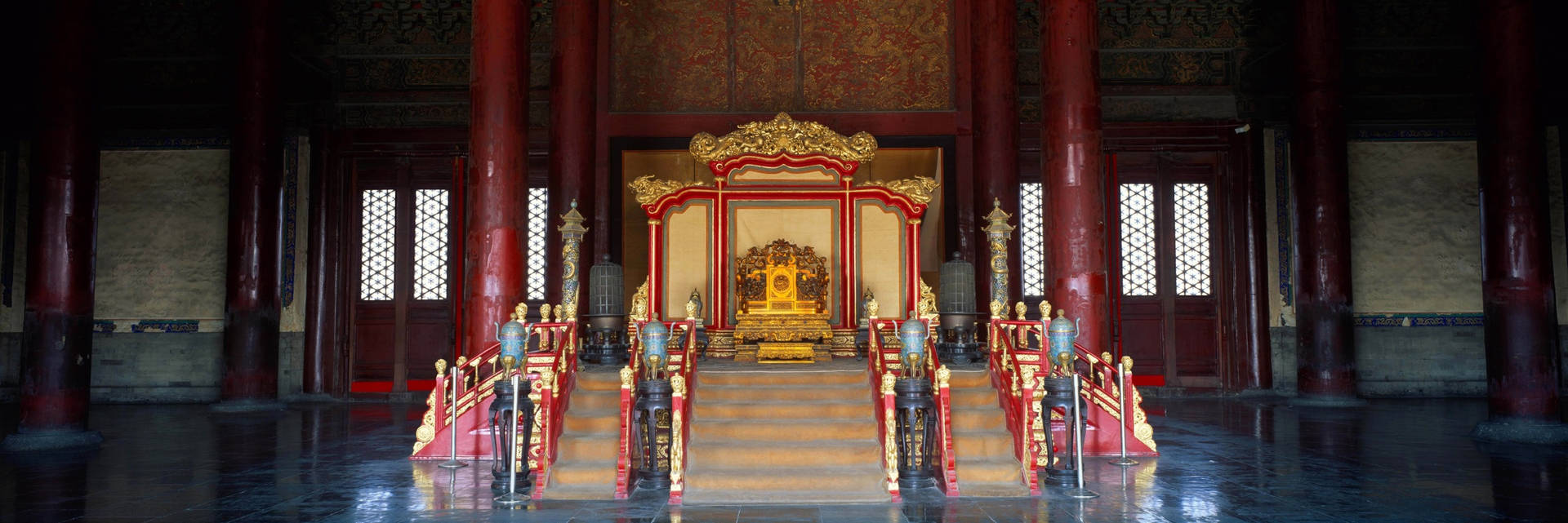 Chinese Kings Throne Hall Forbidden City Background