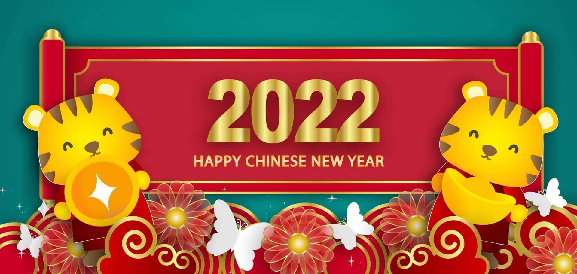 Chinese New Year 2022 Cute Tiger Background