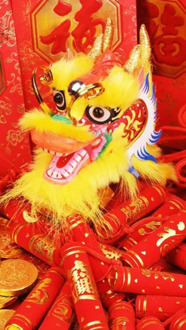 Chinese New Year 2022 Dragon Head Background