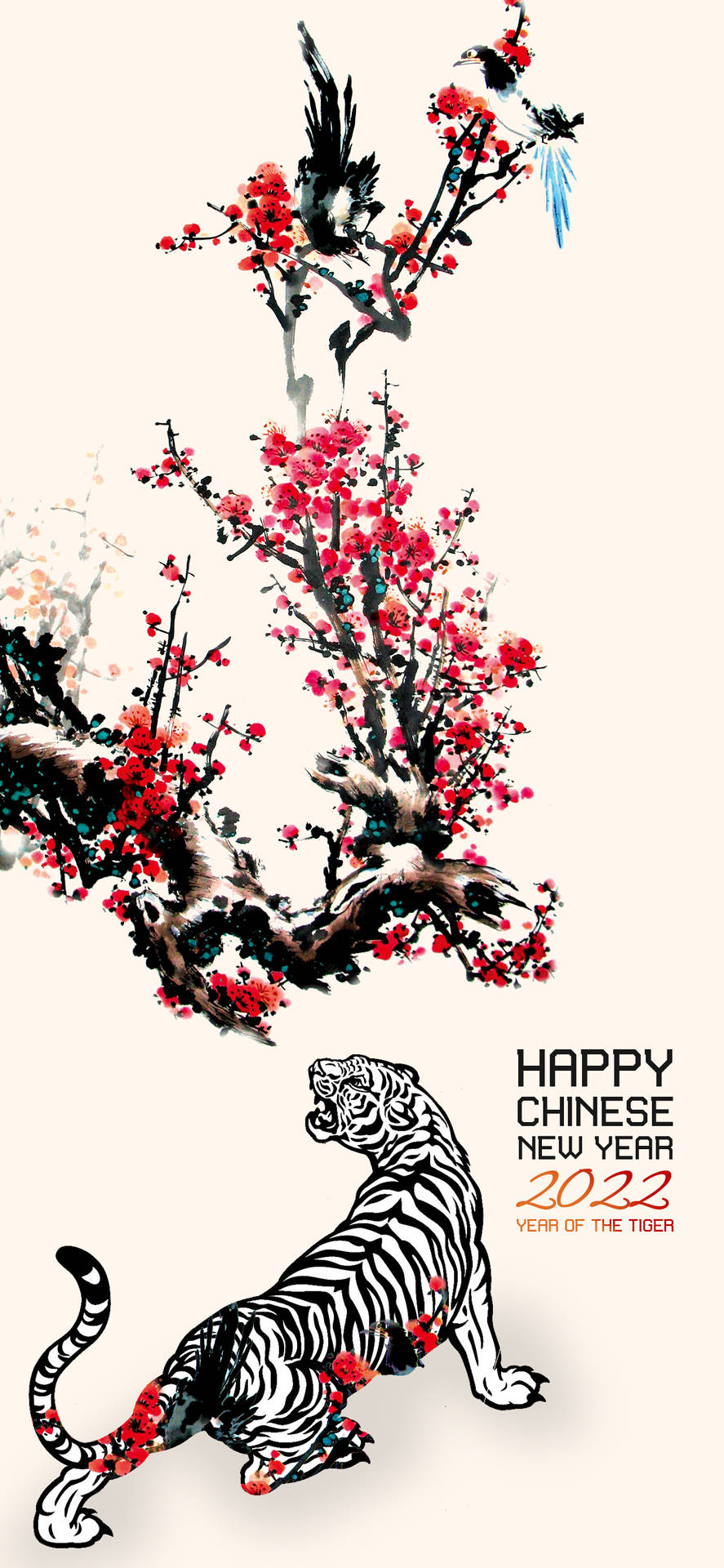 Chinese New Year Wood Tiger Background