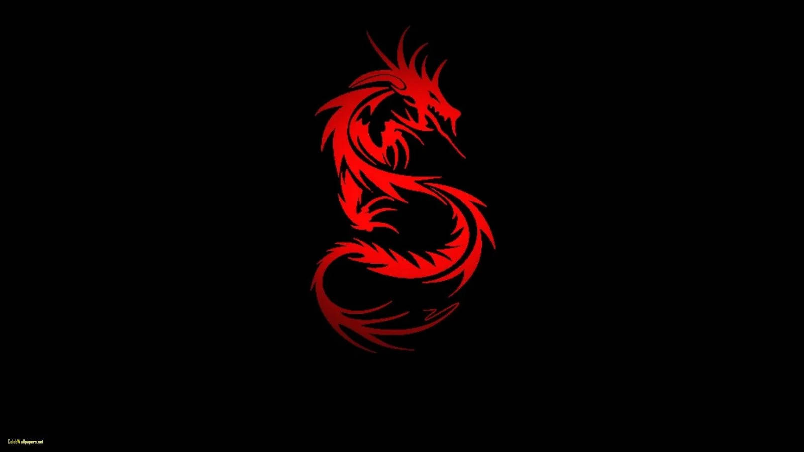 Chinese S-form Red Dragon Background