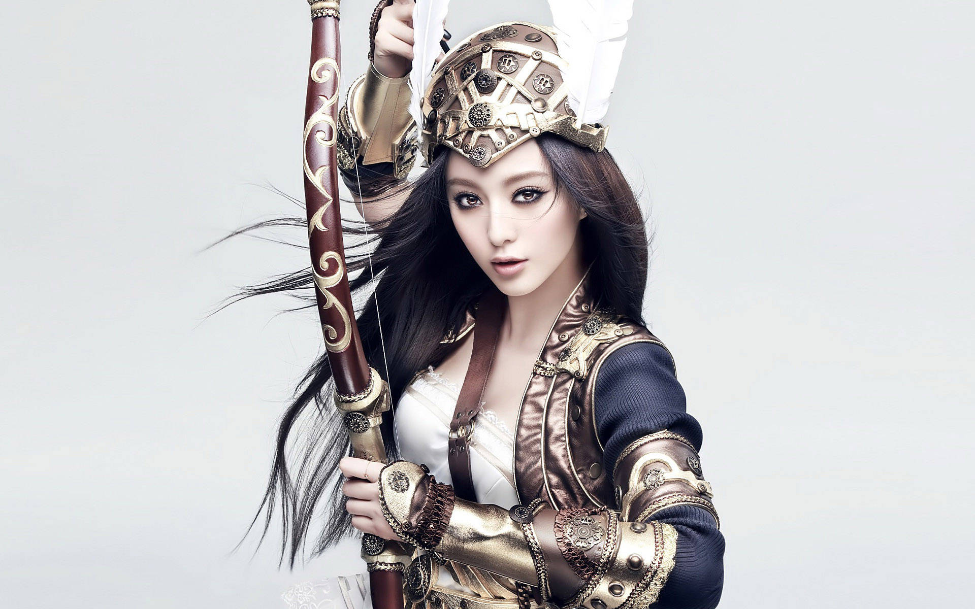 Chinese Woman In Warrior Outfit